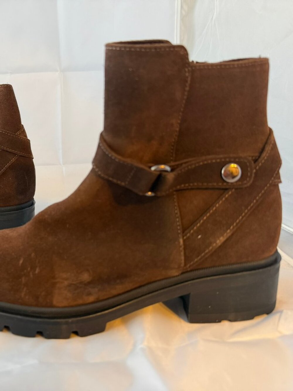 La Canadienne Steven Brown Suede Ankle Booties Women Size 8 NEW - Picture 3 of 6